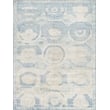 Fine Mamluk Hand-Knotted Bamboo Silk Blue 10'x14' Area Rug
