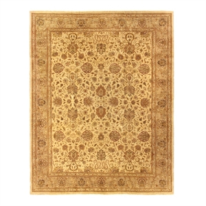 Fine Zeigler Hand-Knotted New Zealand Wool Ivory/Beige 14'x18' Area Rug