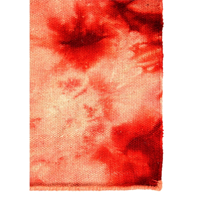 Flatweave Flatweave New Zealand Wool Red 3'x5' Area Rug
