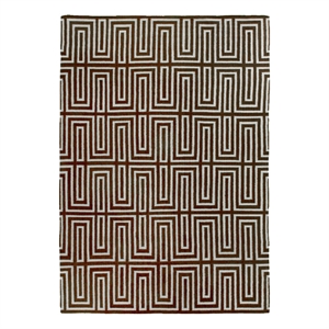 Flatweave Flatweave New Zealand Wool Brown 9'6&quotx13'6&quot Area Rug