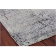Fine Pure Silk Hand-Knotted Silk Ivory/Dark Gray/Multi 9'x12' Area Rug