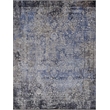 Fine Pure Silk Hand-Knotted Silk Gray/Blue 8'x10' Area Rug