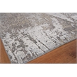 Fine Pure Silk Hand-Knotted Silk Gray/Beige 8'x10' Area Rug