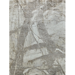 Floor Art Hand-Knotted Bamboo Silk Ivory/Beige 9'x12' Area Rug