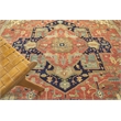 Fine Serapi Hand-Knotted New Zealand Wool Rust/Ivory 12'x15' Area Rug