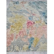 Floor Art Hand-Knotted Bamboo Silk Silver/Blush 9'x12' Area Rug