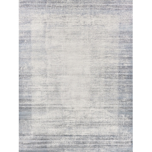 Fine Pure Silk Hand-Knotted Silk White/Blue 10'x14' Area Rug