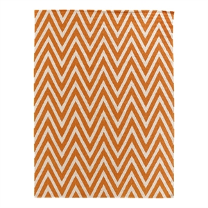 Flatweave Flatweave New Zealand Wool Orange/White 9'6&quotx13'6&quot Area Rug