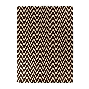 Flatweave Flatweave New Zealand Wool Mahogany/White 5'x8' Area Rug