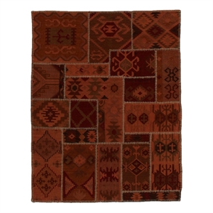 Flatweave Flatweave New Zealand Wool Red 5'x6' Area Rug