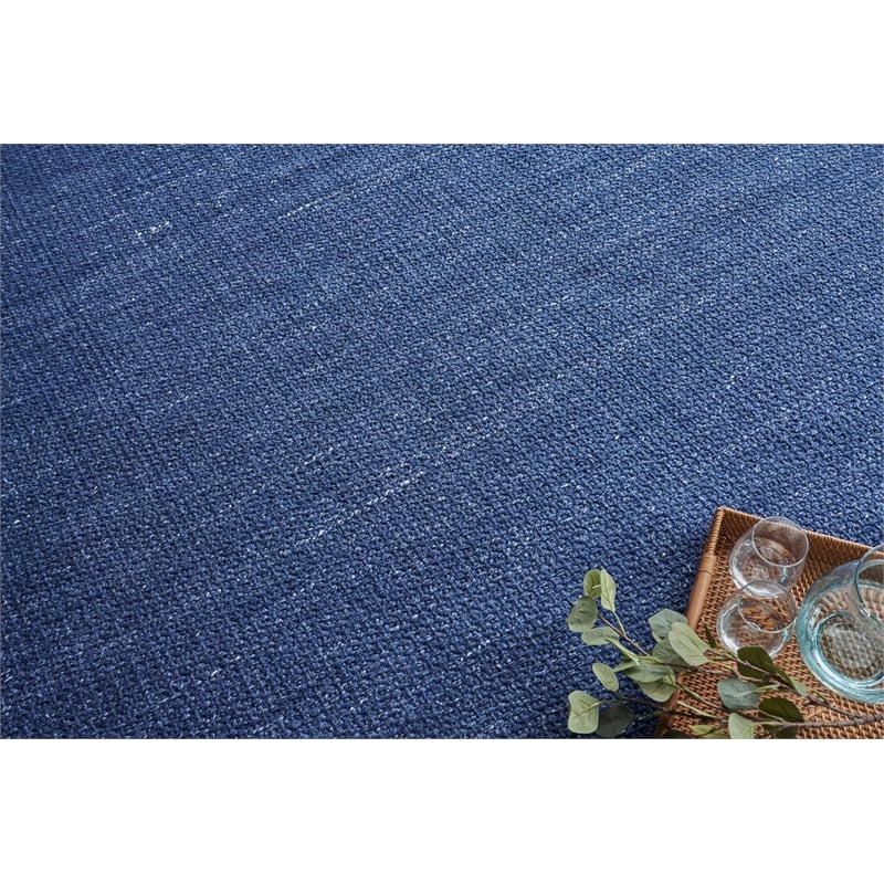 Gamma Flatweave Pet Blue 10'x14' Area Rug