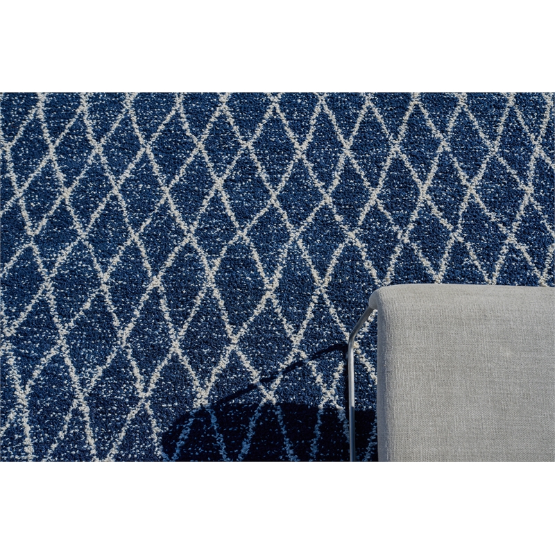 Giorgio Flatweave Pet Navy/Ivory 12'x15' Area Rug