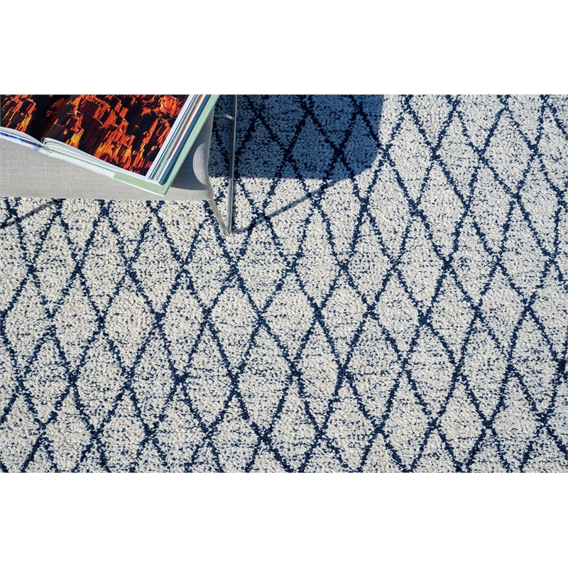 Giorgio Flatweave Pet Navy/Ivory 14'x18' Area Rug