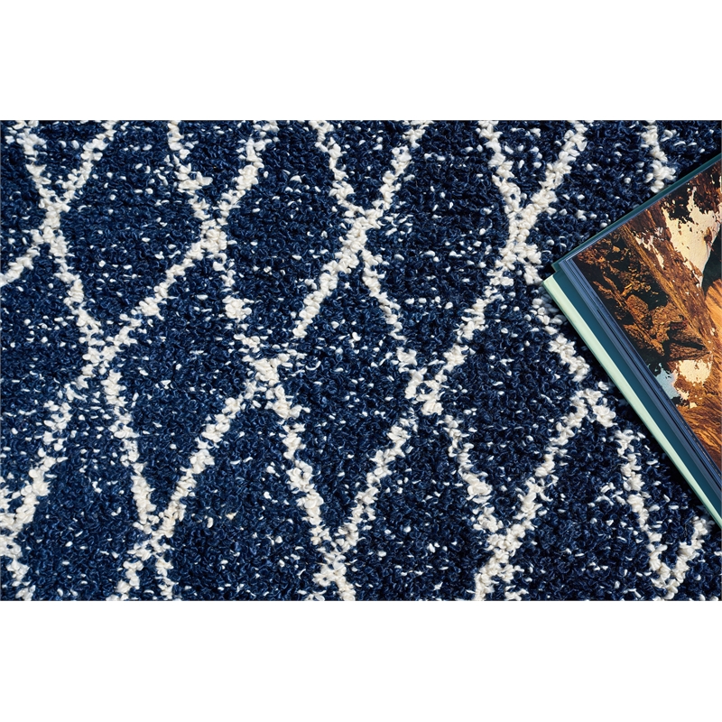 Giorgio Flatweave Pet Navy/Ivory 14'x18' Area Rug