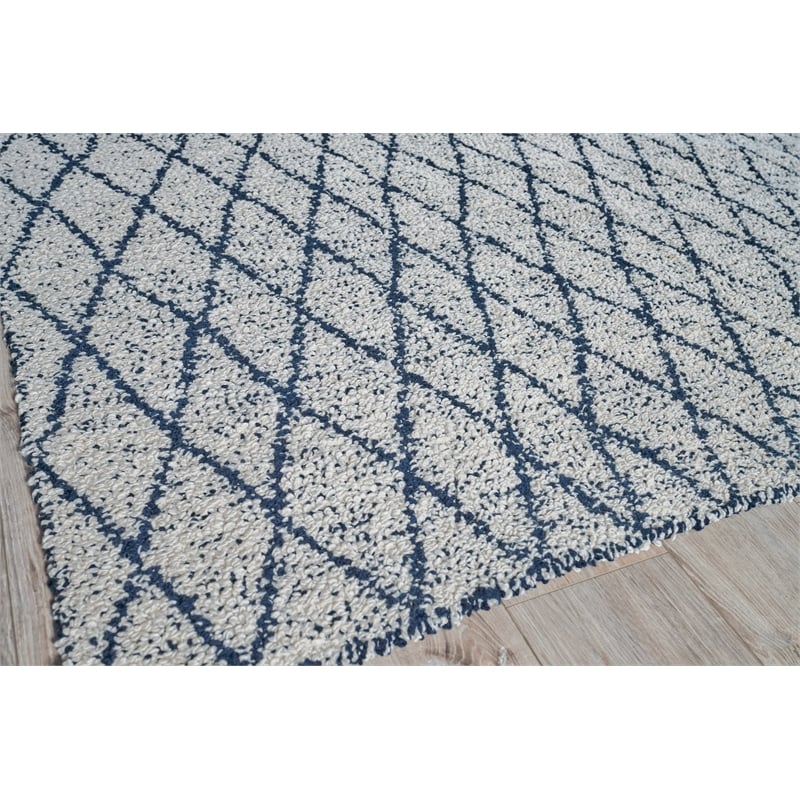 Giorgio Flatweave Pet Navy/Ivory 14'x18' Area Rug