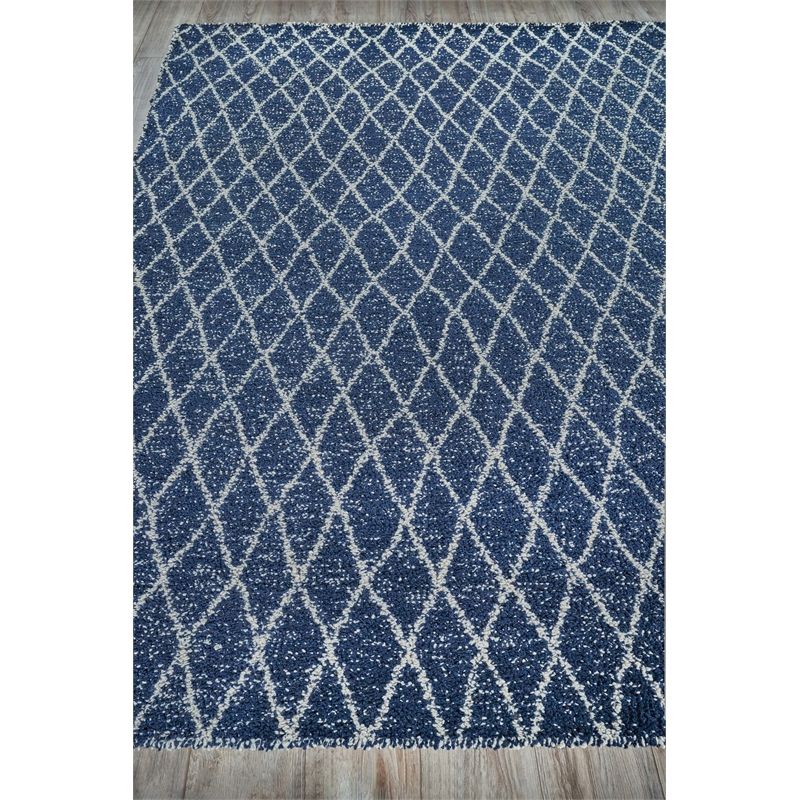 Giorgio Flatweave Pet Navy/Ivory 14'x18' Area Rug