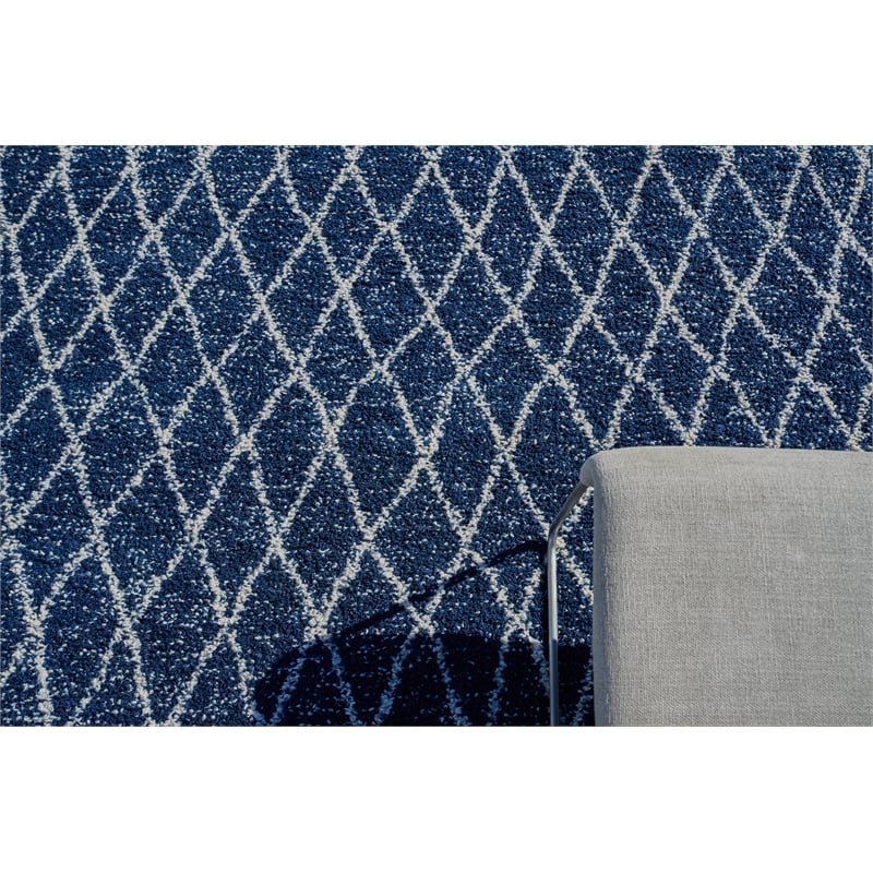 Giorgio Flatweave Pet Navy/Ivory 14'x18' Area Rug