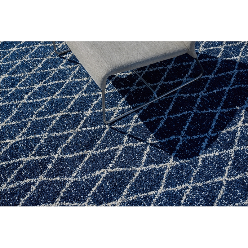 Giorgio Flatweave Pet Navy/Ivory 14'x18' Area Rug