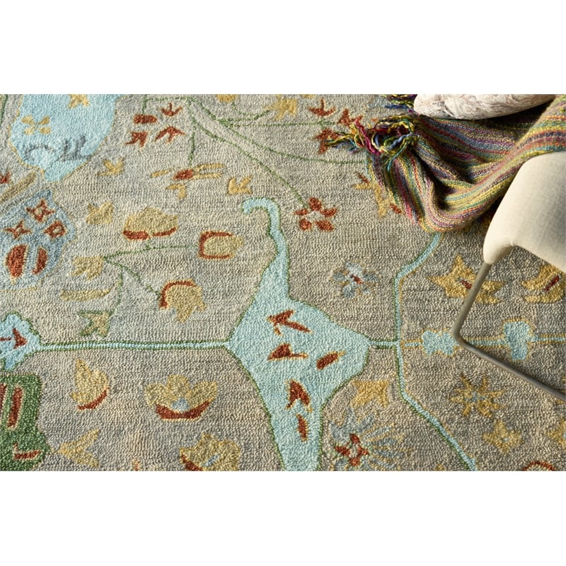 Hamilton Hand-Tufted New Zealand Wool Beige/Multi 12'x15' Area Rug