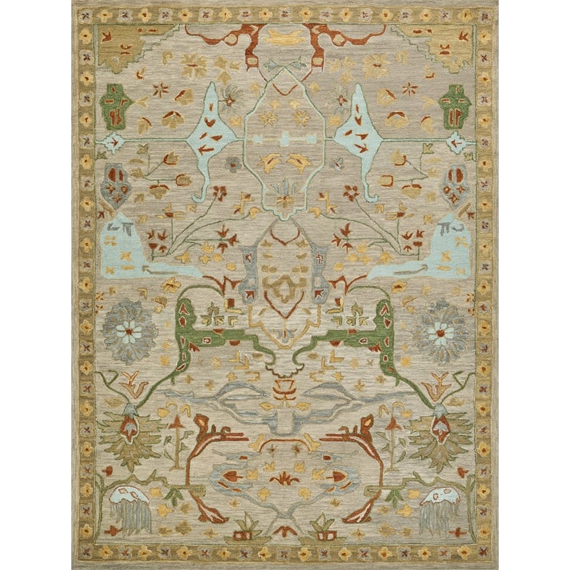 Hamilton Hand-Tufted New Zealand Wool Beige/Multi 12'x15' Area Rug