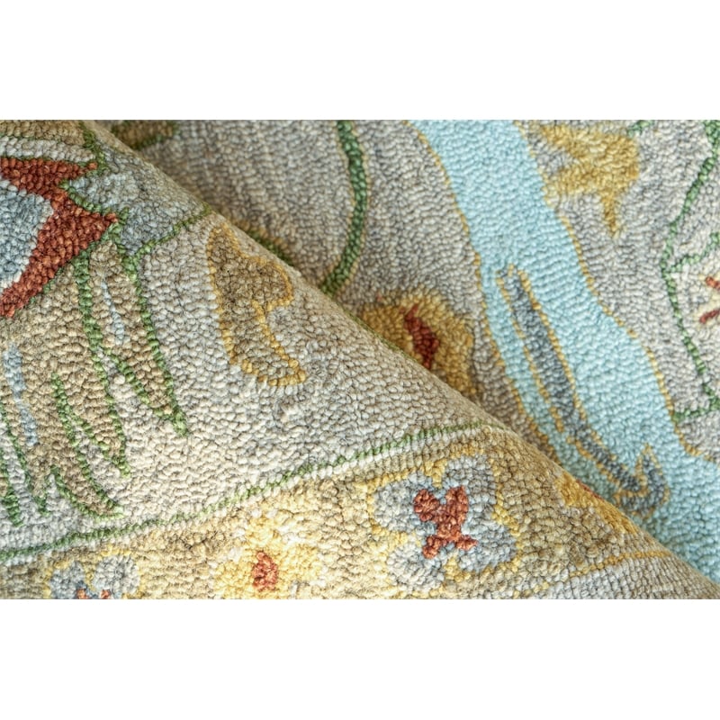 Hamilton Hand-Tufted New Zealand Wool Beige/Multi 14'x18' Area Rug