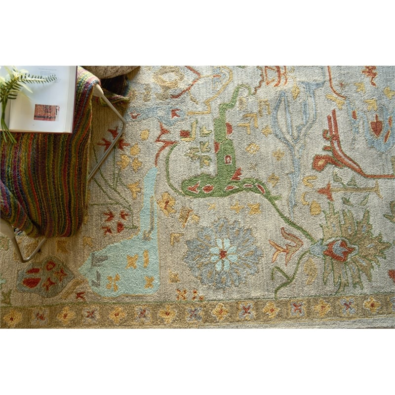 Hamilton Hand-Tufted New Zealand Wool Beige/Multi 14'x18' Area Rug