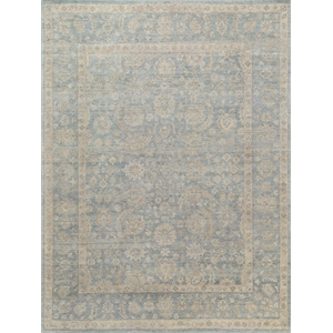 Harper Hand-Knotted New Zealand Wool Light Blue/Beige 9'x12' Area Rug