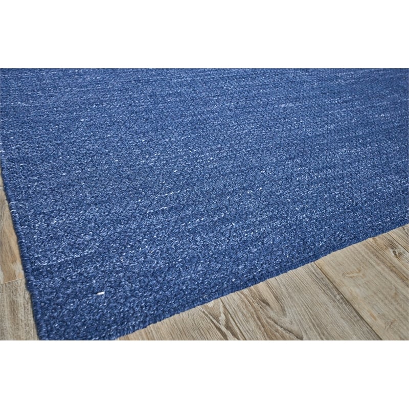 Gamma Flatweave Pet Blue 9'x12' Area Rug