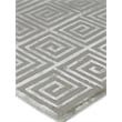 Greek Key Hand-Knotted Wool/Viscose Silver 8'x10' Area Rug