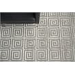 Greek Key Hand-Knotted Wool/Viscose Silver 8'x10' Area Rug