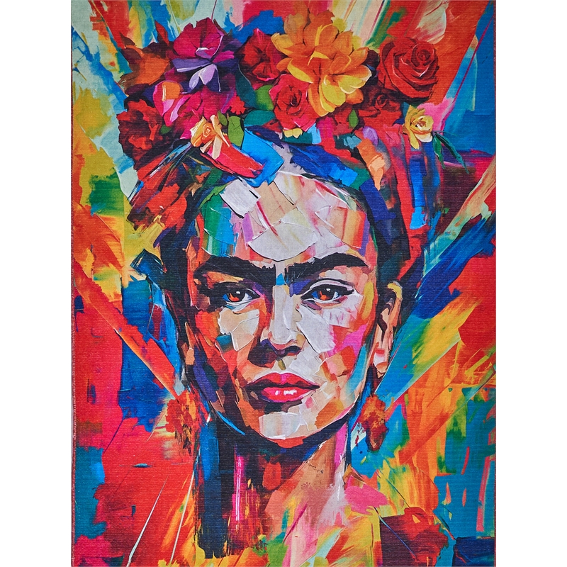Frida Power Loom Polyester Red/Multi 2'6