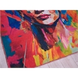 Frida Power Loom Polyester Red/Multi 8'x10' Area Rug