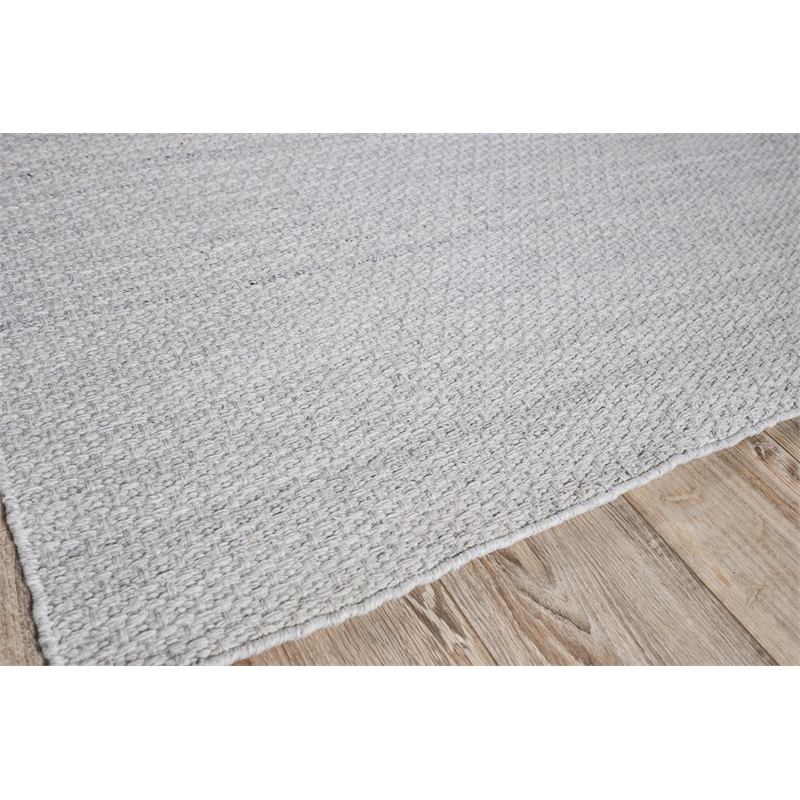 Gamma Flatweave Pet Silver 9'x12' Area Rug