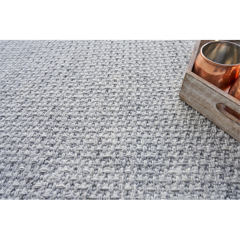 Gamma Flatweave Pet Silver 9'x12' Area Rug
