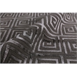 Greek Key Hand-Knotted Wool/Viscose Dark Gray 6'x9' Area Rug
