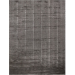 Greek Key Hand-Knotted Wool/Viscose Dark Gray 6'x9' Area Rug