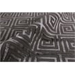 Greek Key Hand-Knotted Wool/Viscose Dark Gray 8'x10' Area Rug