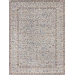 Harper Hand-Knotted New Zealand Wool Beige/Ivory/Blue 14'x18' Area Rug