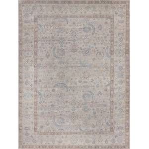 Harper Hand-Knotted New Zealand Wool Beige/Ivory/Blue 9'x12' Area Rug