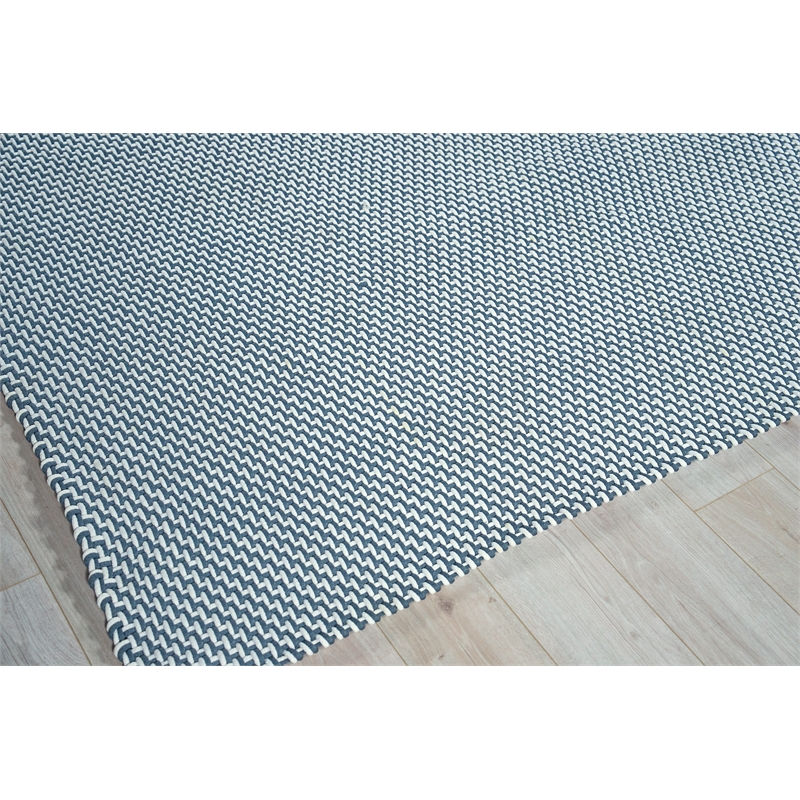 Harbor Flatweave Polypropylene White/Gray 6'x9' Area Rug