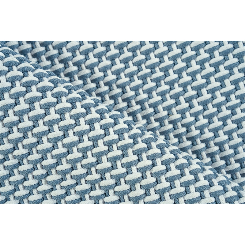 Harbor Flatweave Polypropylene White/Gray 6'x9' Area Rug