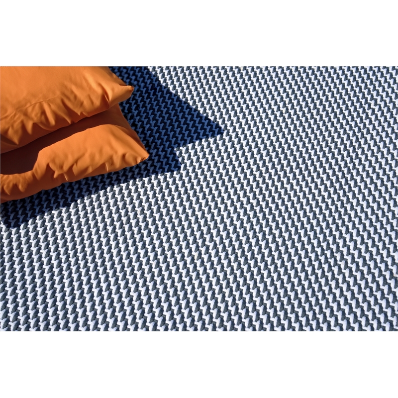 Harbor Flatweave Polypropylene White/Gray 6'x9' Area Rug