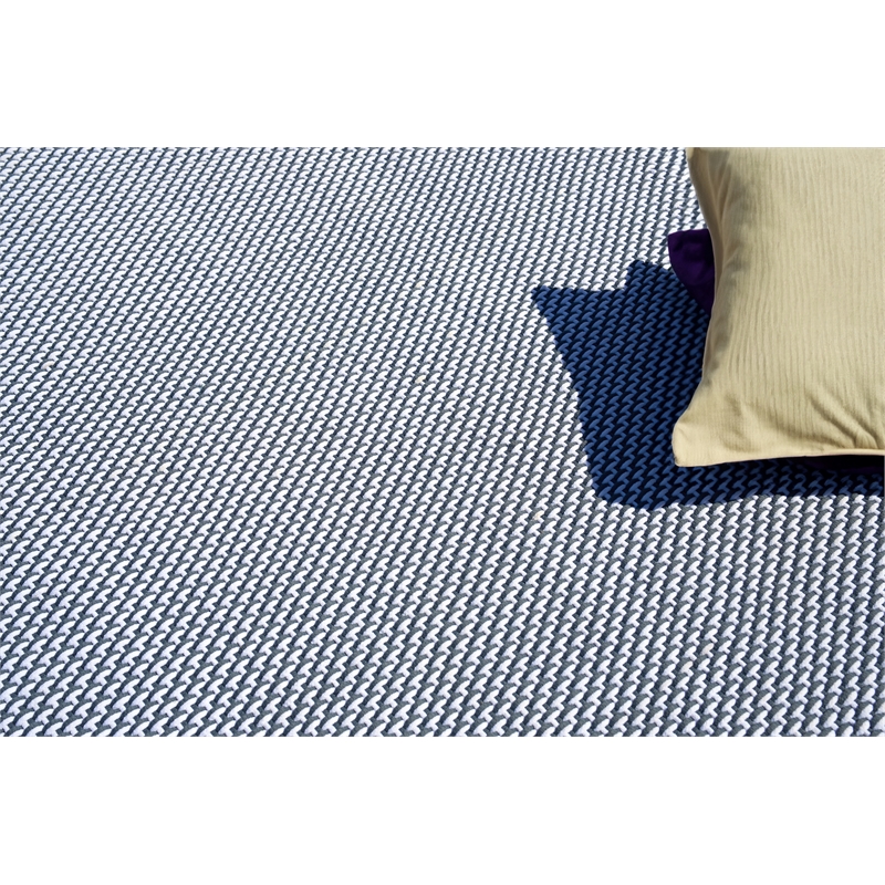 Harbor Flatweave Polypropylene White/Gray 6'x9' Area Rug
