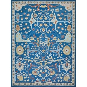 Hamilton Hand-Tufted New Zealand Wool Navy/Multi 9'x12' Area Rug