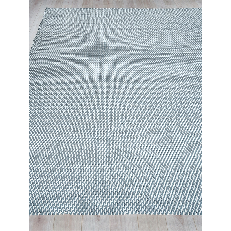 Harbor Flatweave Polypropylene Silver/White 6'x9' Area Rug