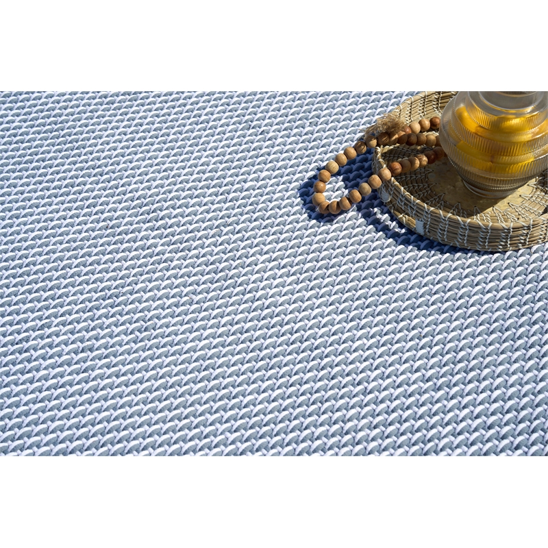 Harbor Flatweave Polypropylene Silver/White 6'x9' Area Rug