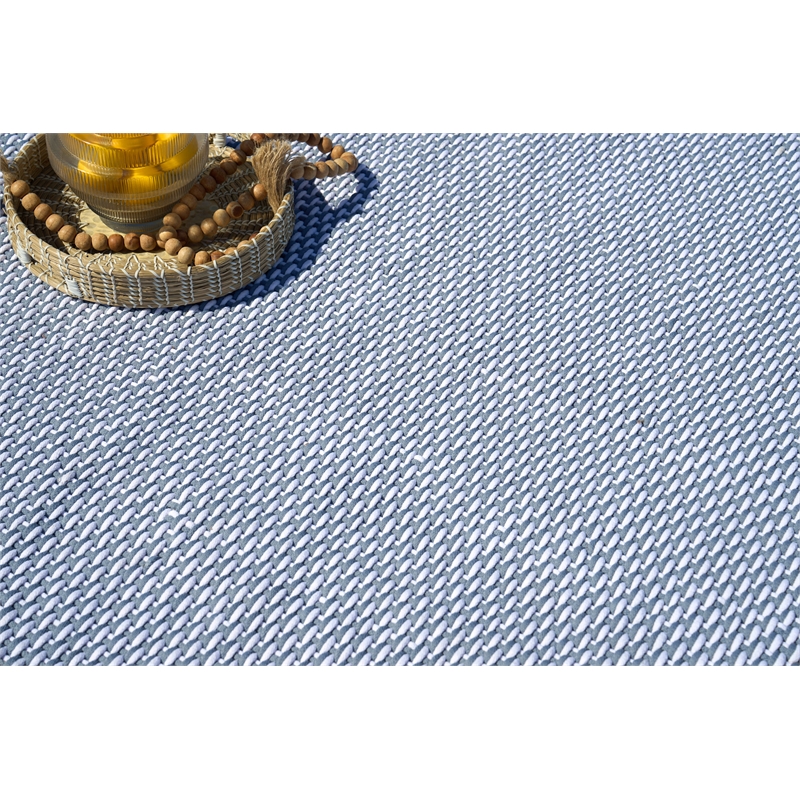 Harbor Flatweave Polypropylene Silver/White 6'x9' Area Rug