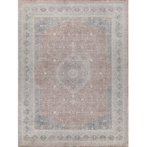 Heritage Power Loom Polyester/Acrylic Red/Navy 12'x15' Area Rug