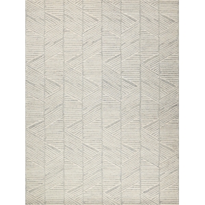 Kascata Hand-Tufted New Zealand Wool Silver/Ivory 6'x9' Area Rug