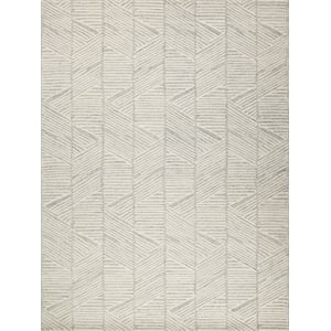 Kascata Hand-Tufted New Zealand Wool Silver/Ivory 8'x10' Area Rug